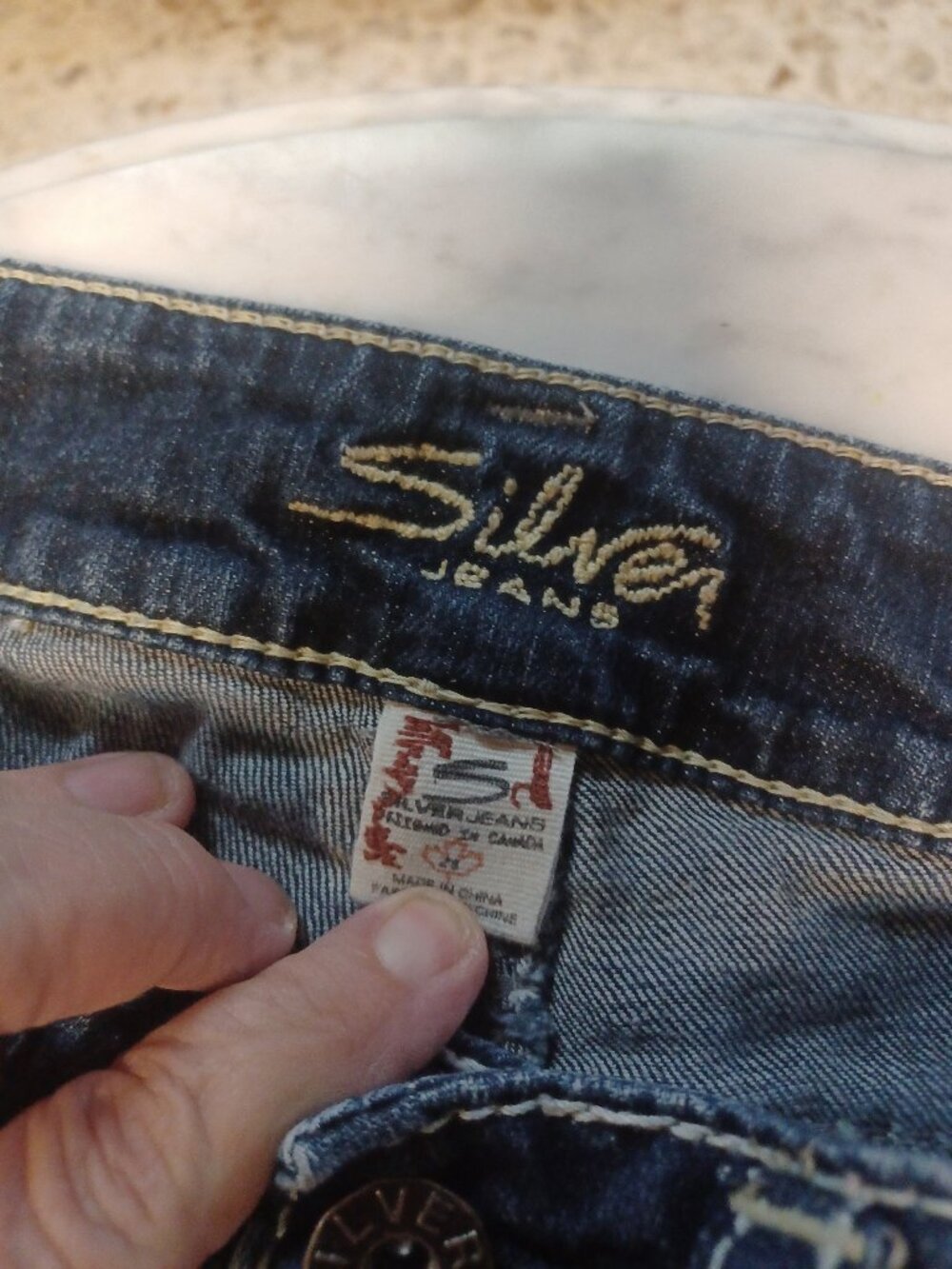 Silver Women's Jeans Waist Size 26 Blue - Picture 4 of 5